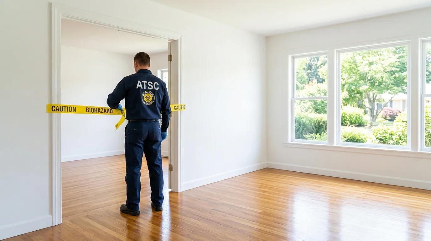 Certified biohazard cleanup crew performing Crime Scene Cleanup in Fullerton
